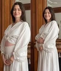Anne Hathaway sonríe mientras muestra su avanzado embarazo en un video emotivo, anunciando que espera su tercer hijo.