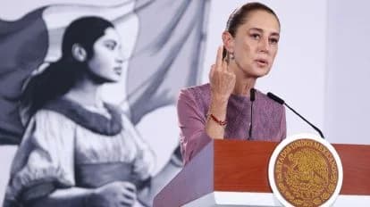 Claudia Sheinbaum durante conferencia de prensa exigiendo investigación por muertes de recién nacidos en hospitales del IMSS.