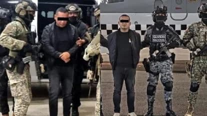 Detención de Iván Cazarín Molina, alias “El Tanque”, rodeado de fuerzas de seguridad en un operativo contra el CJNG.